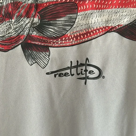 Reel Life Gray Long Sleeve Shirt Size Large. NWT. - Picture 7 of 9